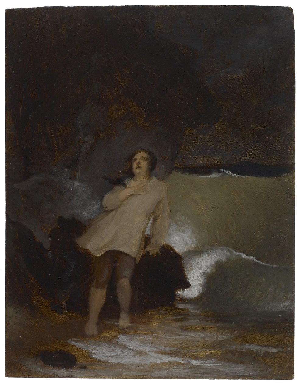 Il naufragio di Robinson Crusoe, c.1856 da Thomas Sully