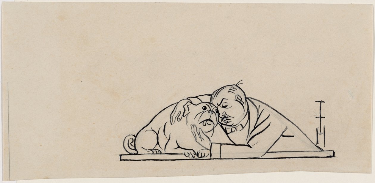 Autoritratto con carlino da Thomas Theodor Heine