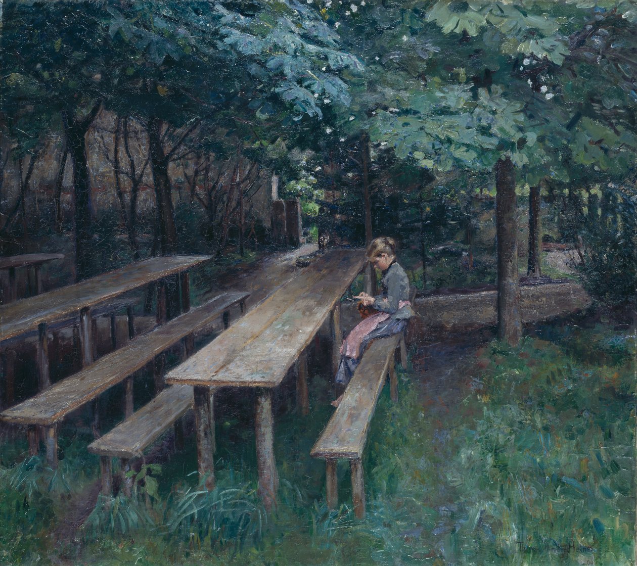Giardino della locanda a Dachau da Thomas Theodor Heine