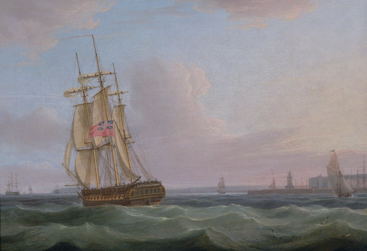 Navi al largo di Dover da Thomas Whitcombe
