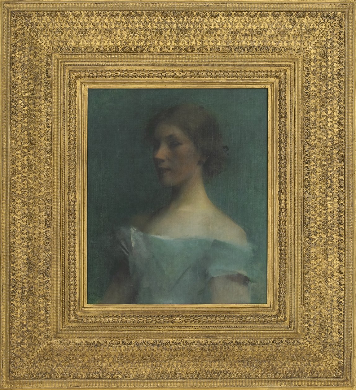 Ritratto in blu, 1898 da Thomas Wilmer Dewing
