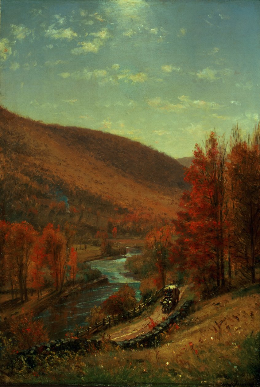Una strada attraverso Belvedere, Vermont da Thomas Worthington Whittredge