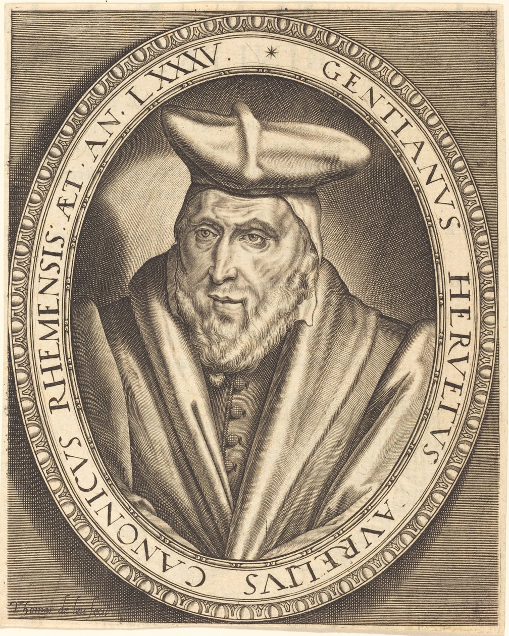 Gentien Hervet, Canonico di Reims da Thomas de Leu