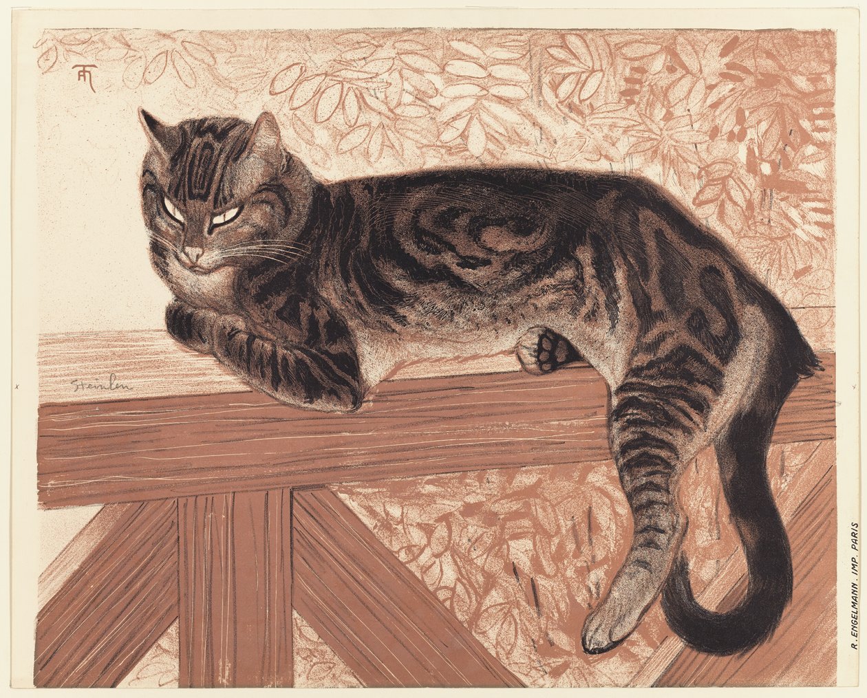 Estate: Gatto sulla balaustra da Théophile Alexandre Pierre Steinlen