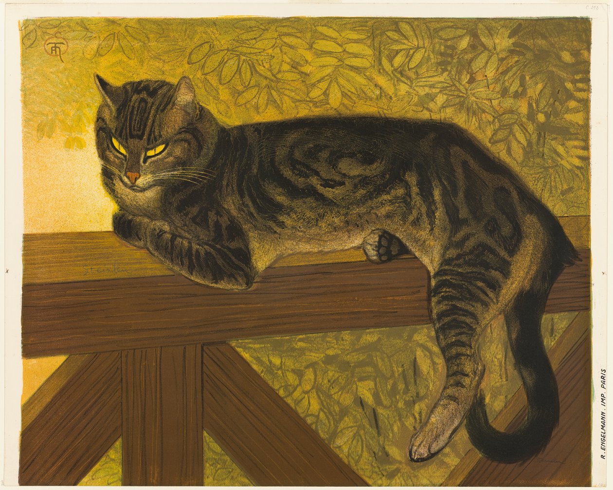 Estate: Gatto sulla balaustra da Théophile Alexandre Pierre Steinlen