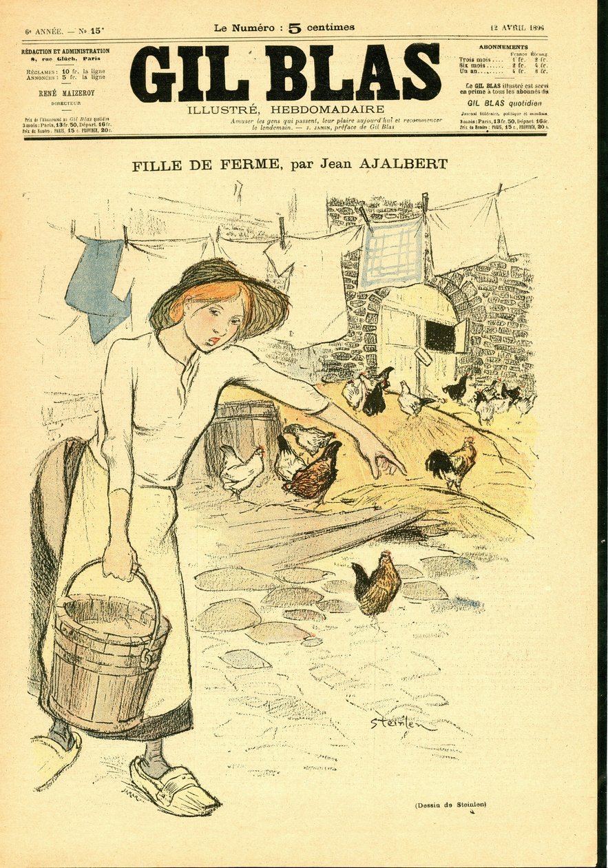 Copertina di "Gil Blas" da Théophile Alexandre Steinlen