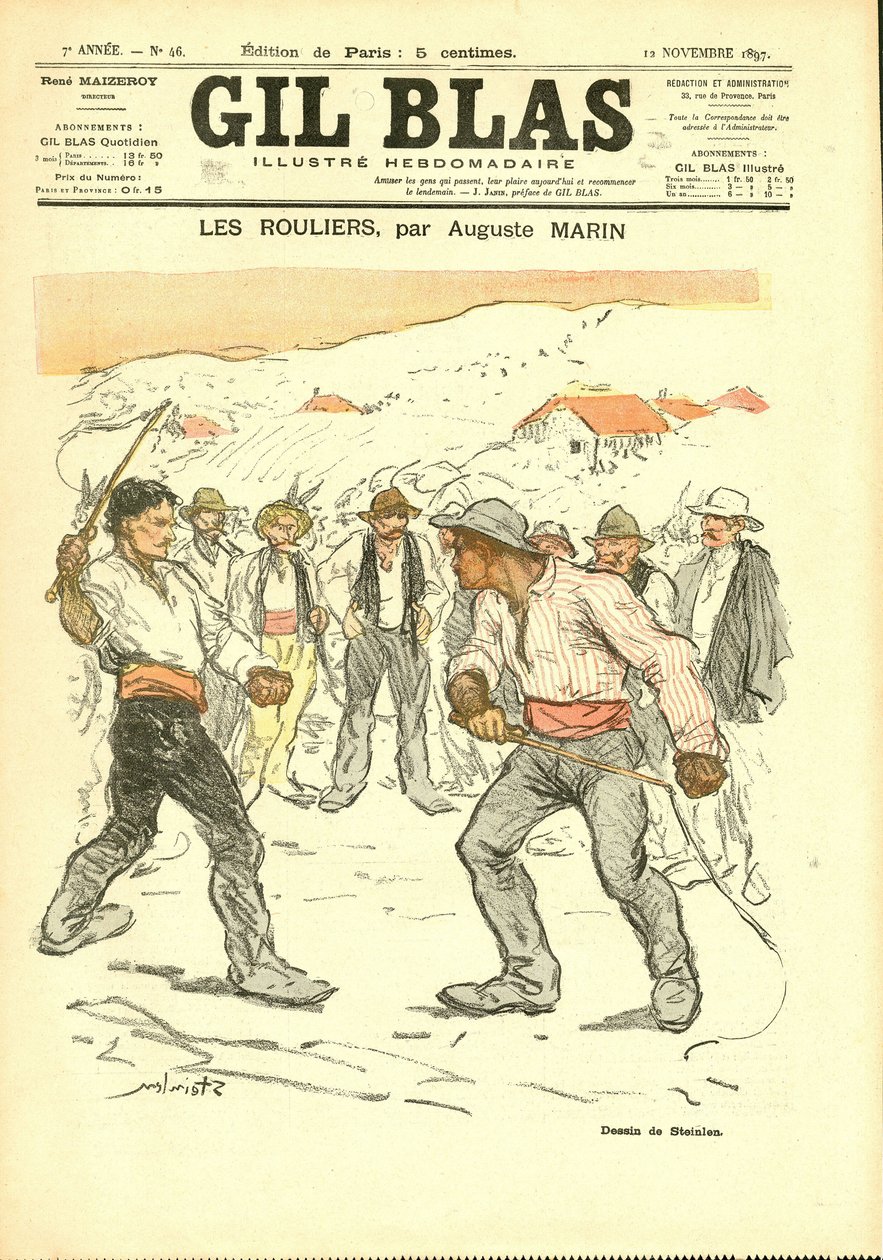 Copertina di "Gil Blas" da Théophile Alexandre Steinlen