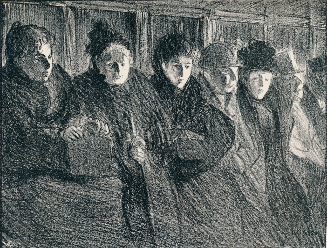 Dentro un tram, 1896, 1898 da Théophile Alexandre Steinlen