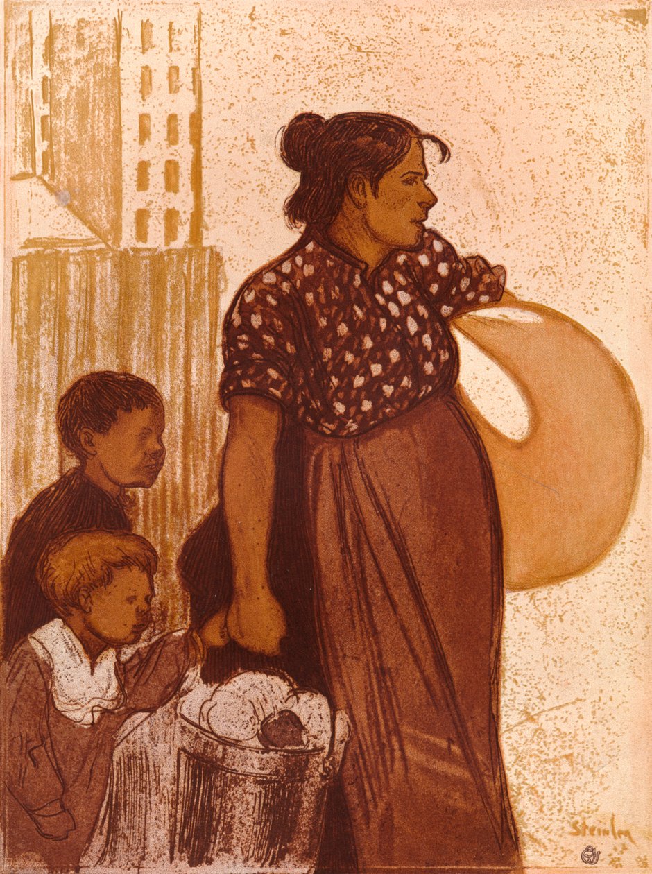 La lavandaia, c1900 da Théophile Alexandre Steinlen