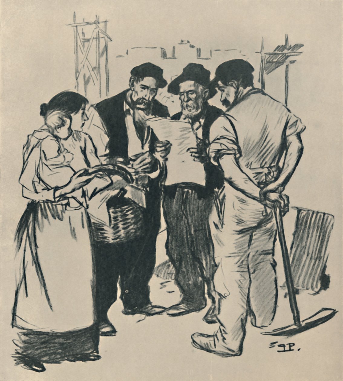 Retour En Arrière, c1894, 1919 da Théophile Alexandre Steinlen