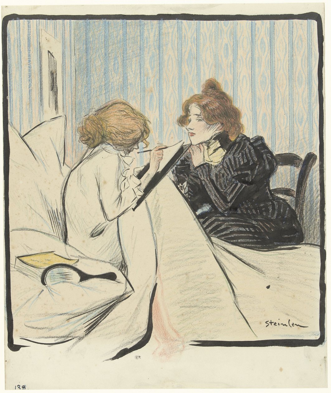 Due Donne in una Camera da Letto da Théophile Alexandre Steinlen