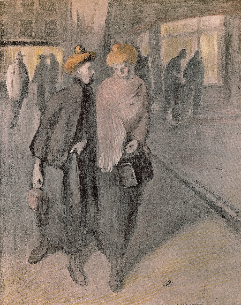 Donne che lavorano, intorno al 1900 (disegno) da Théophile Alexandre Steinlen
