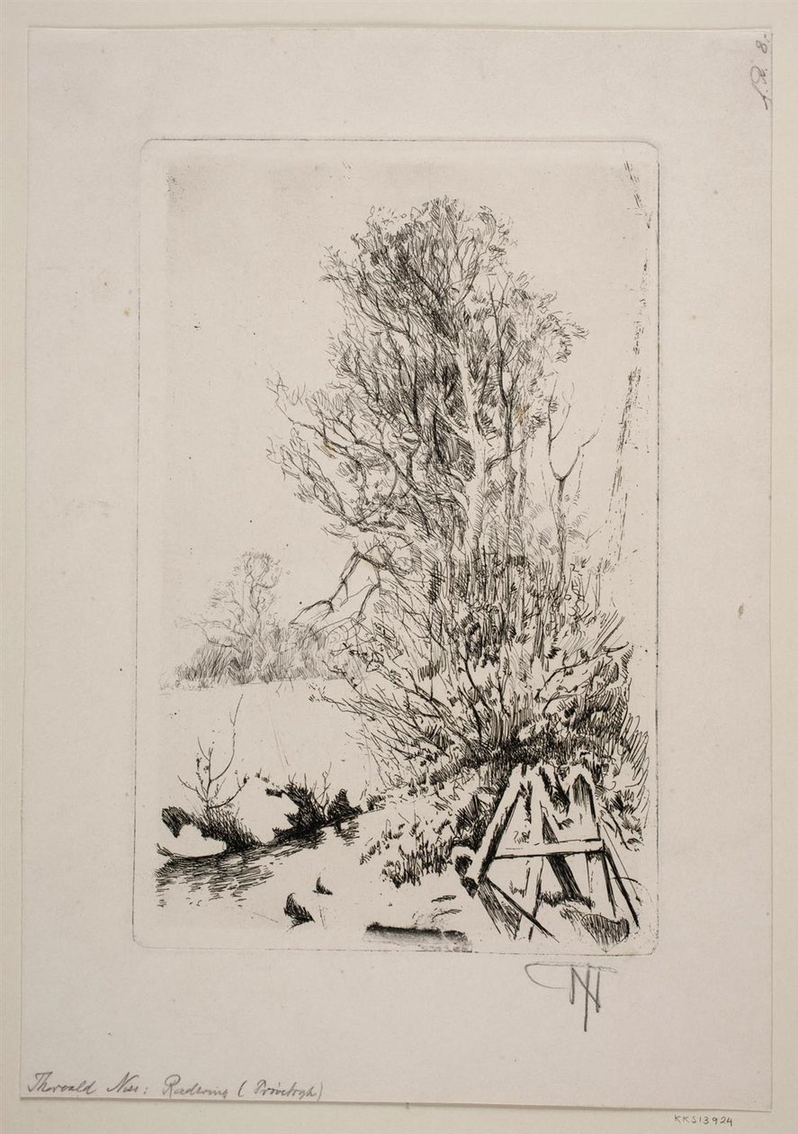 Alberi vicino a un ruscello da Thorvald Niss