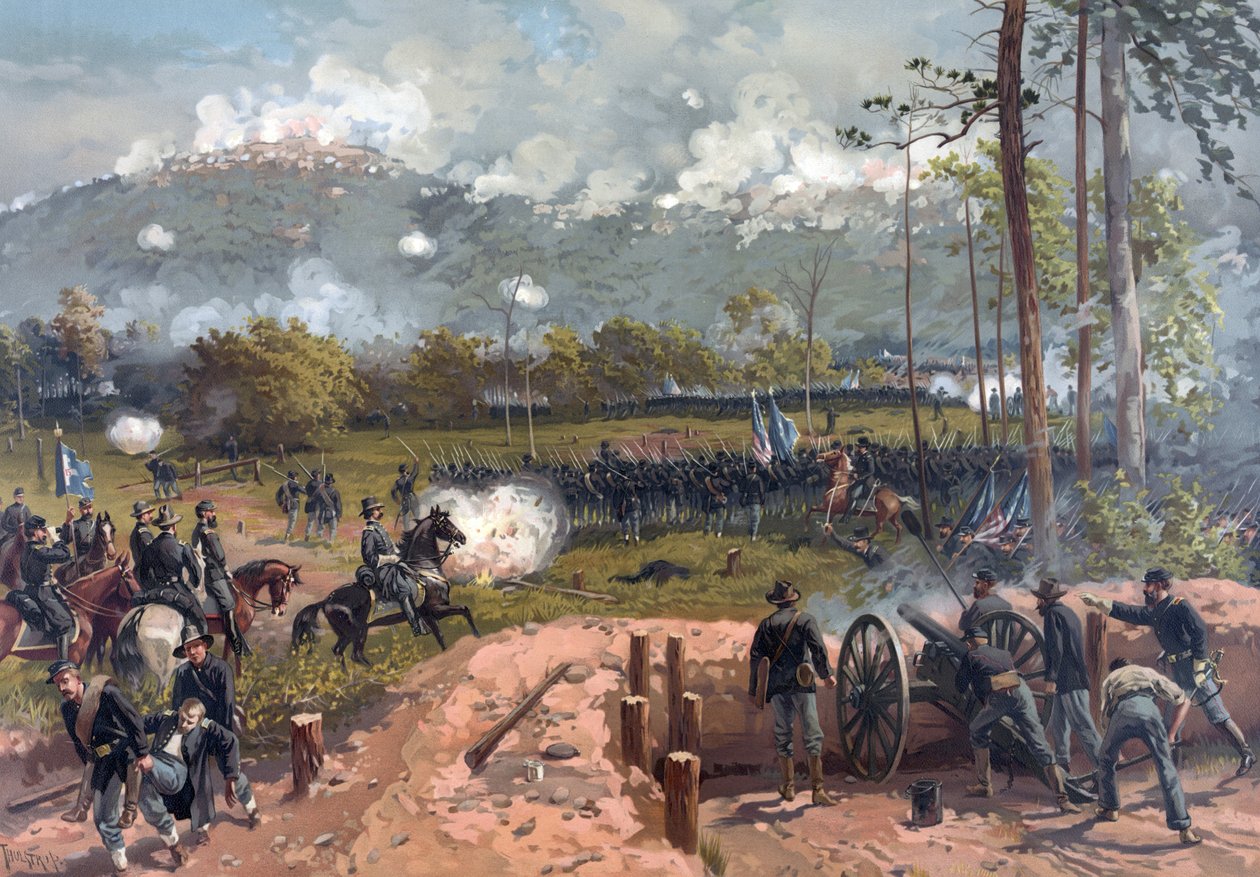 Battaglia di Kennesaw Mountain, pub. L Prang & Co., 1886 da Thure de Thulstrup