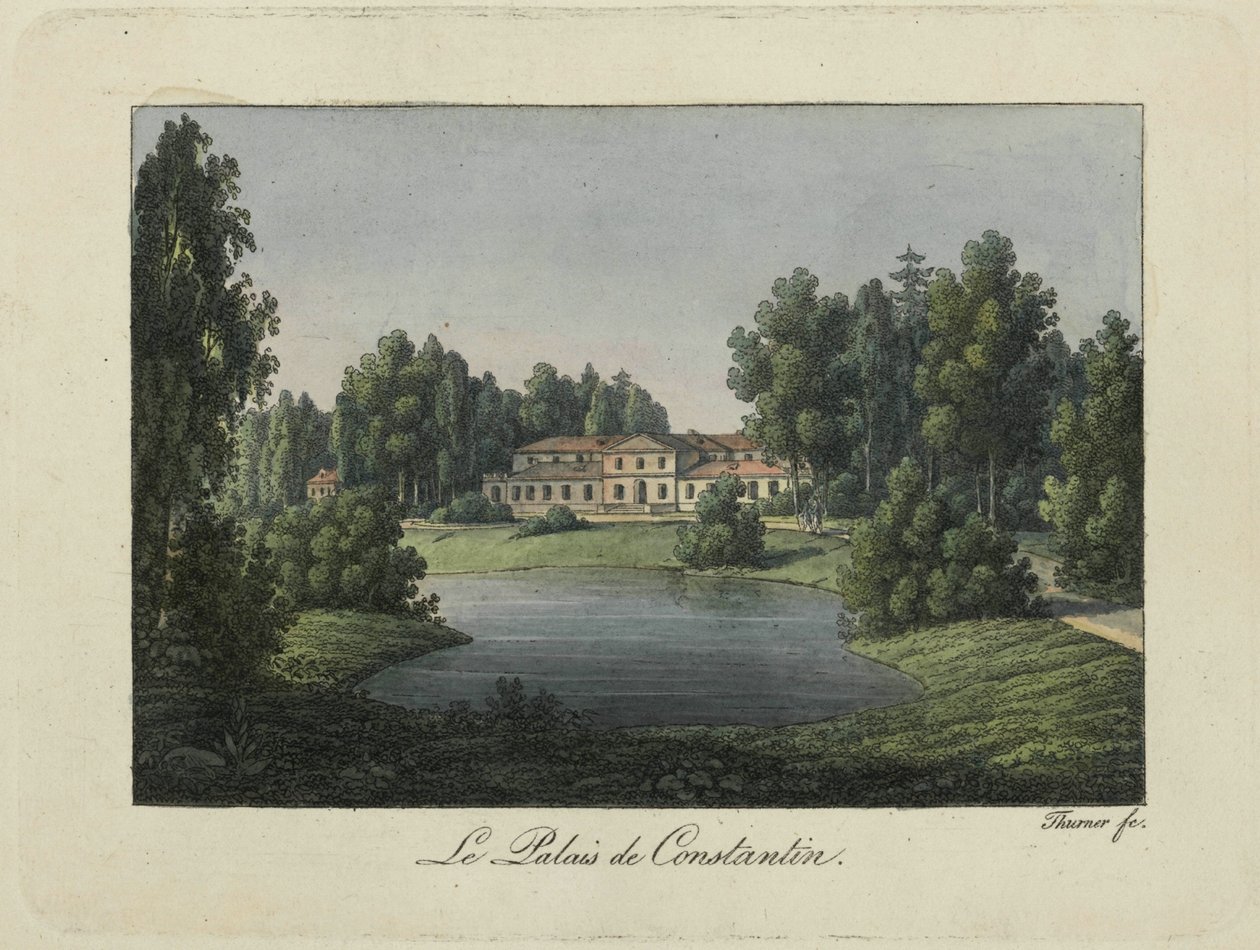 Vista del Palazzo di Costantino a Pavlovsk, anni 1810 da Thurner