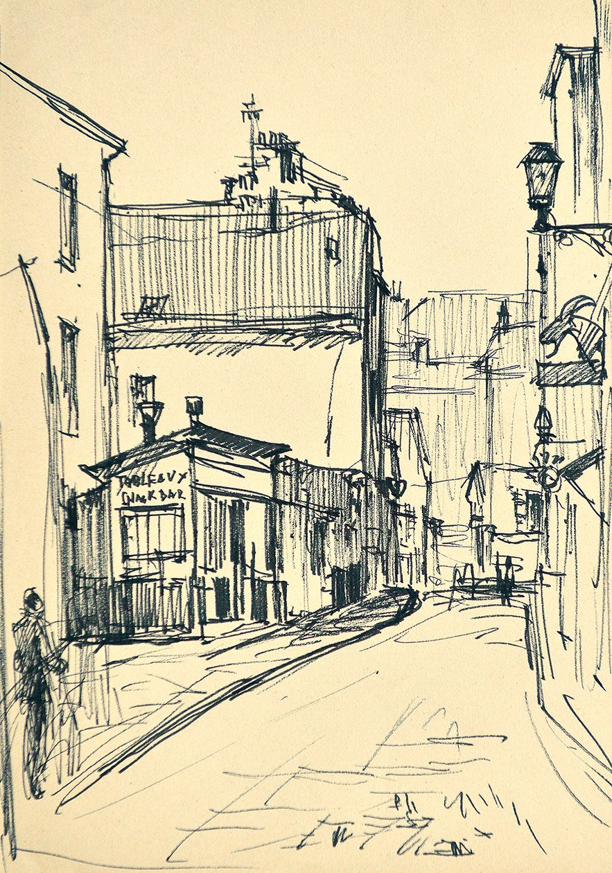 Rue du Chevalier de la Barre (Parigi) da Tibor Dengyel