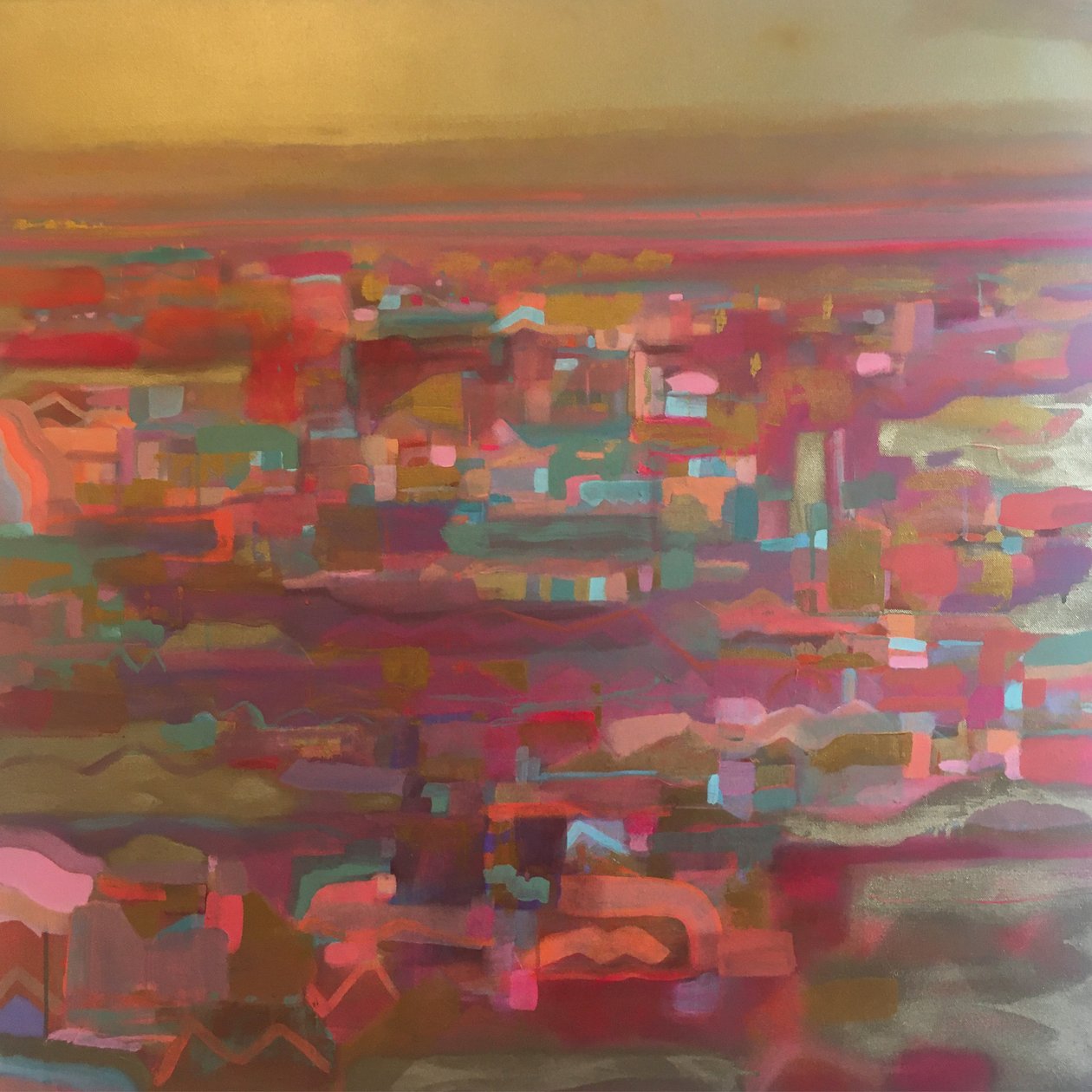 Oro Cielo Arancione Striscia Horizon da Tiffany Lynch