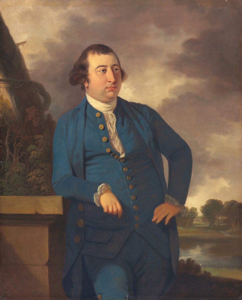 Uomo in un paesaggio indiano, c.1773 da Tilly Kettle