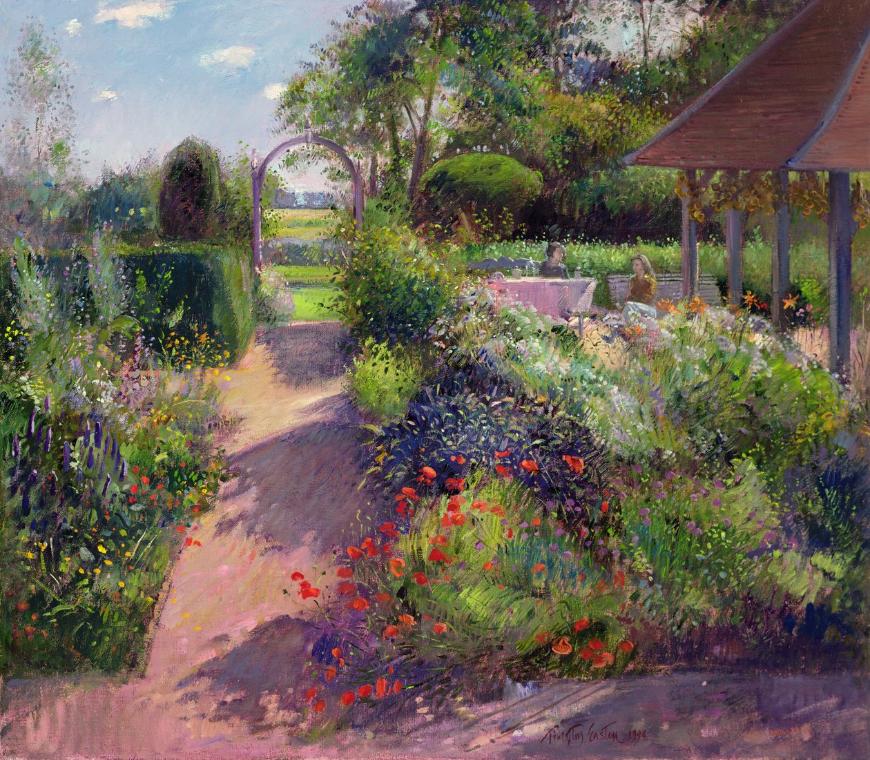 Pausa mattutina nel giardino, 1994 da Timothy Easton