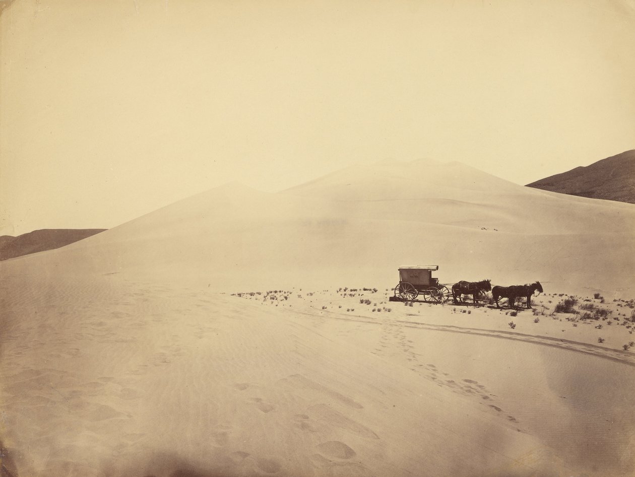 Colline di sabbia del deserto vicino al Sink di Carson, Nevada da Timothy H. OSullivan