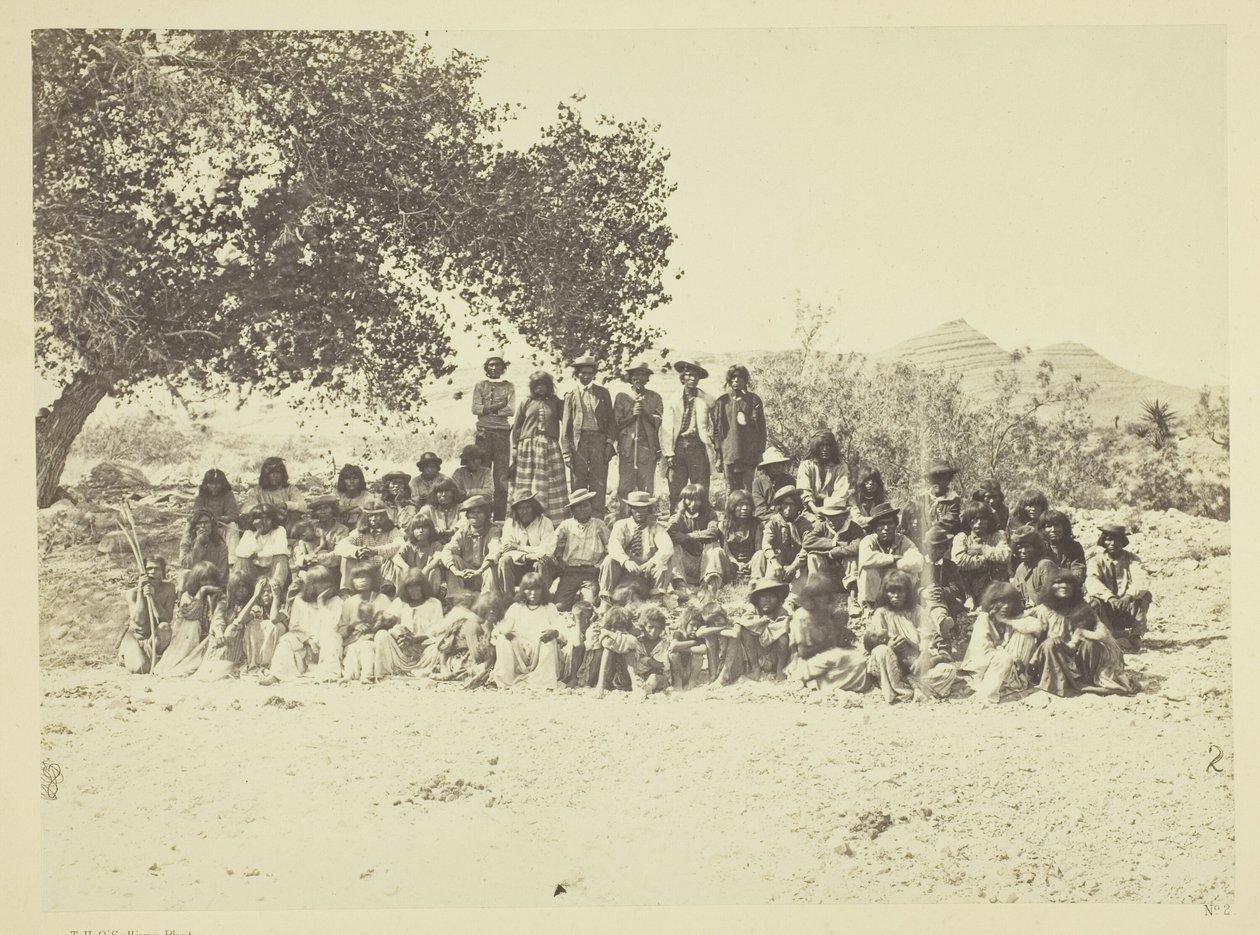 Gruppo di indiani Pah-Ute, Nevada da Timothy O