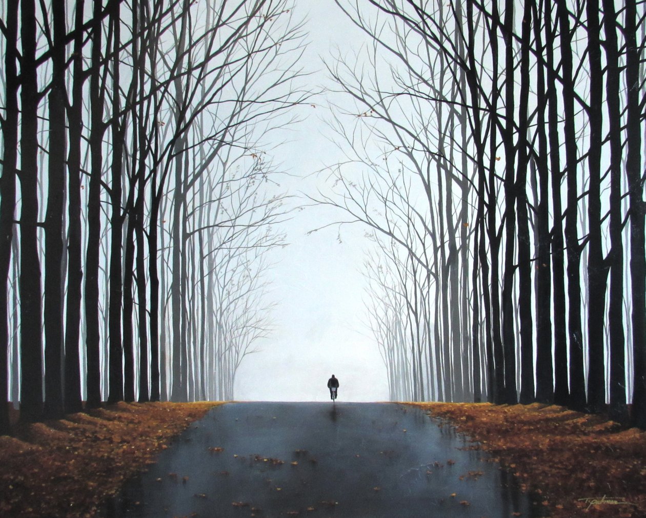Mattina in bicicletta (acrilico su tela), 2016 da Tina Palmer