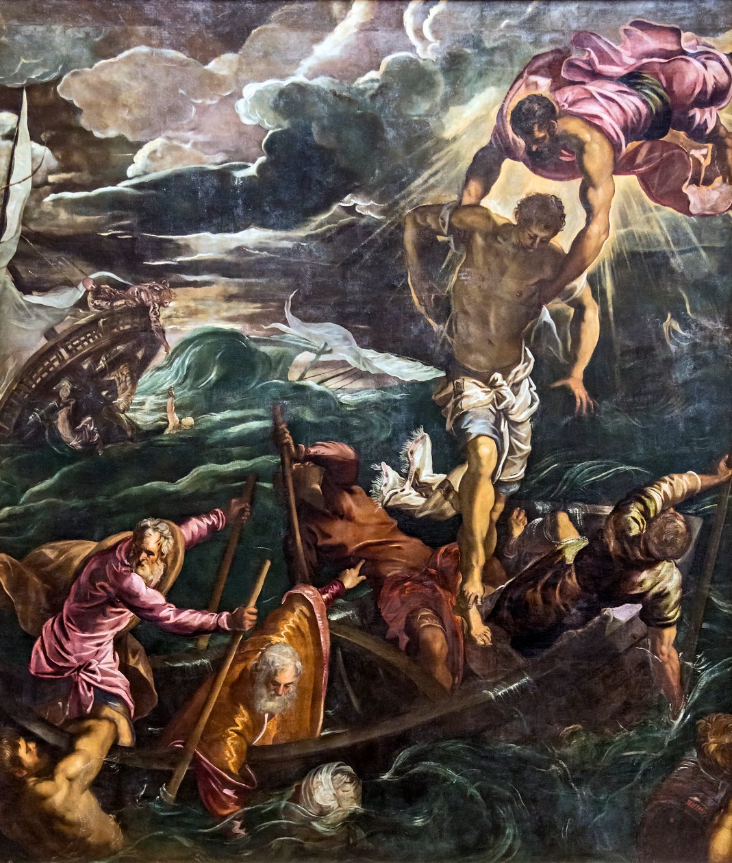 San Marco salva un cervo durante un naufragio da Tintoretto