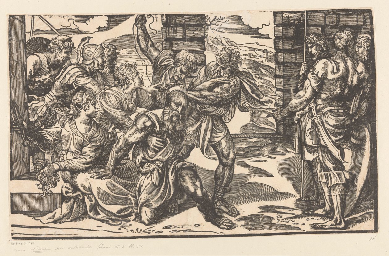 Sansone combatte con i soldati filistei da Titiaan