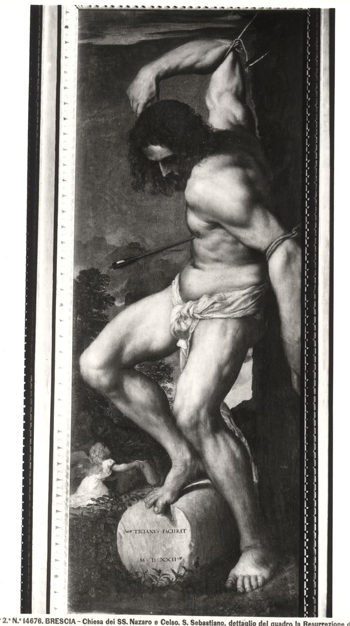 Polittico Averoldi, pannello raffigurante il Martirio di San Sebastiano, 1522 (dettaglio) da Tiziano Vecelli