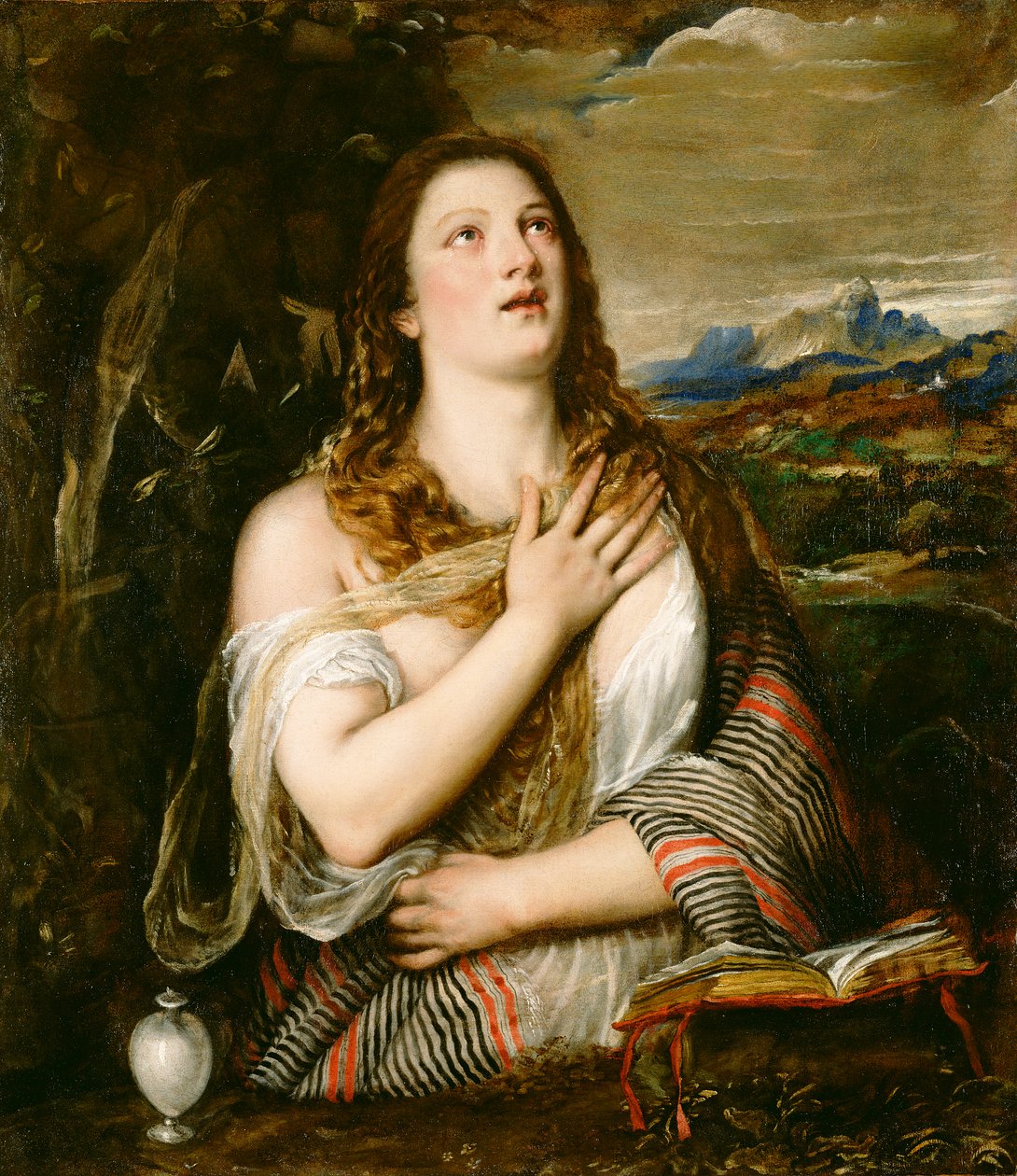 La Maddalena penitente, c.1555-65 da Tiziano Vecelli