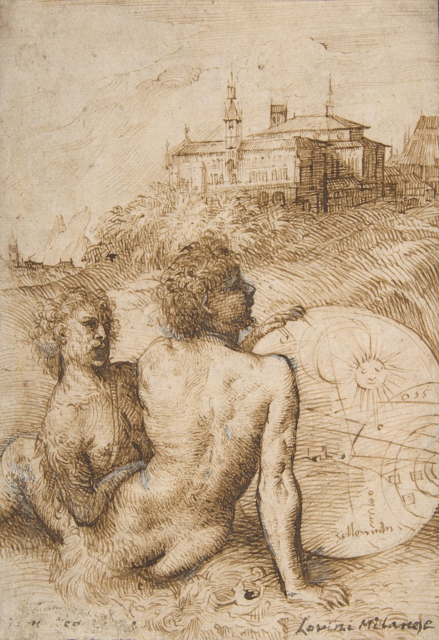 Due satiri in un paesaggio da Titian