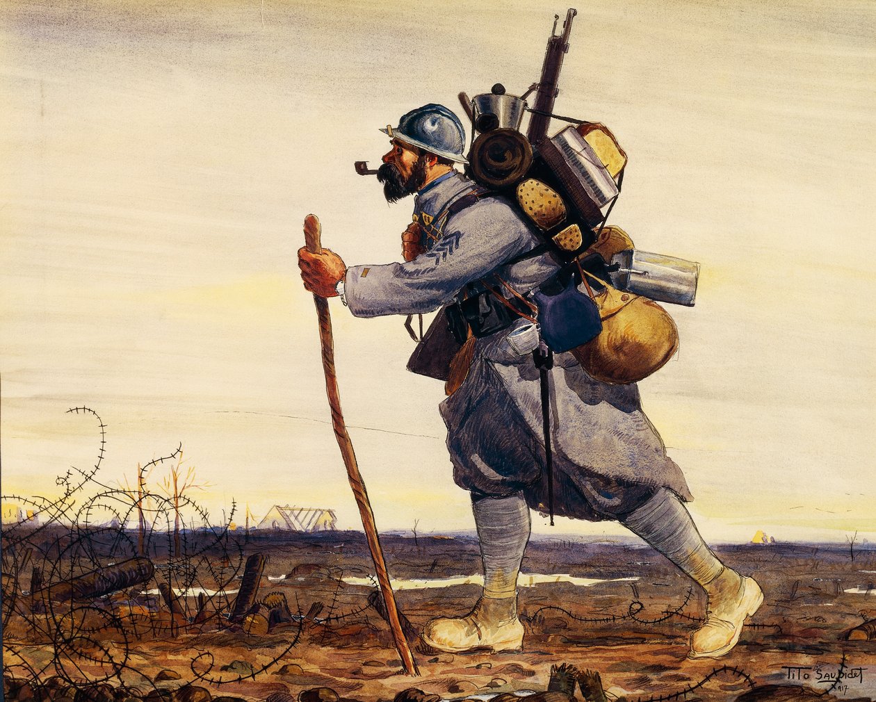 Poilu francese (soldato) della Grande Guerra da Tito Saubidet
