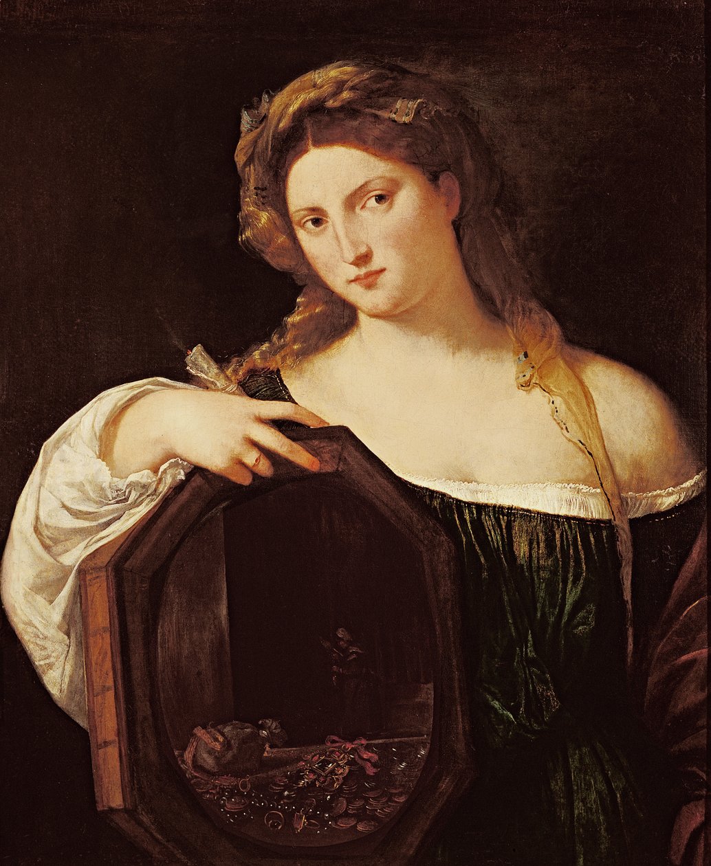 Allegoria della vanità, o Giovane donna con uno specchio, c.1515 da Tiziano Vecelli