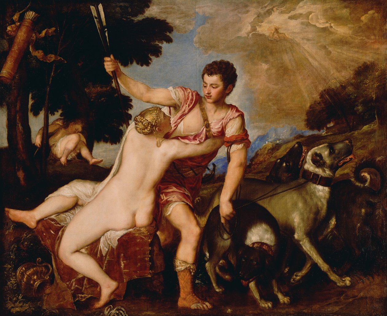 Venere e Adone da Tiziano Vecelli