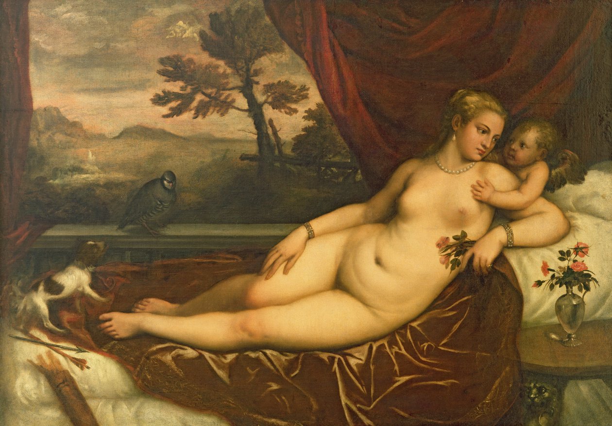 Venere e Cupido da Tiziano Vecelli