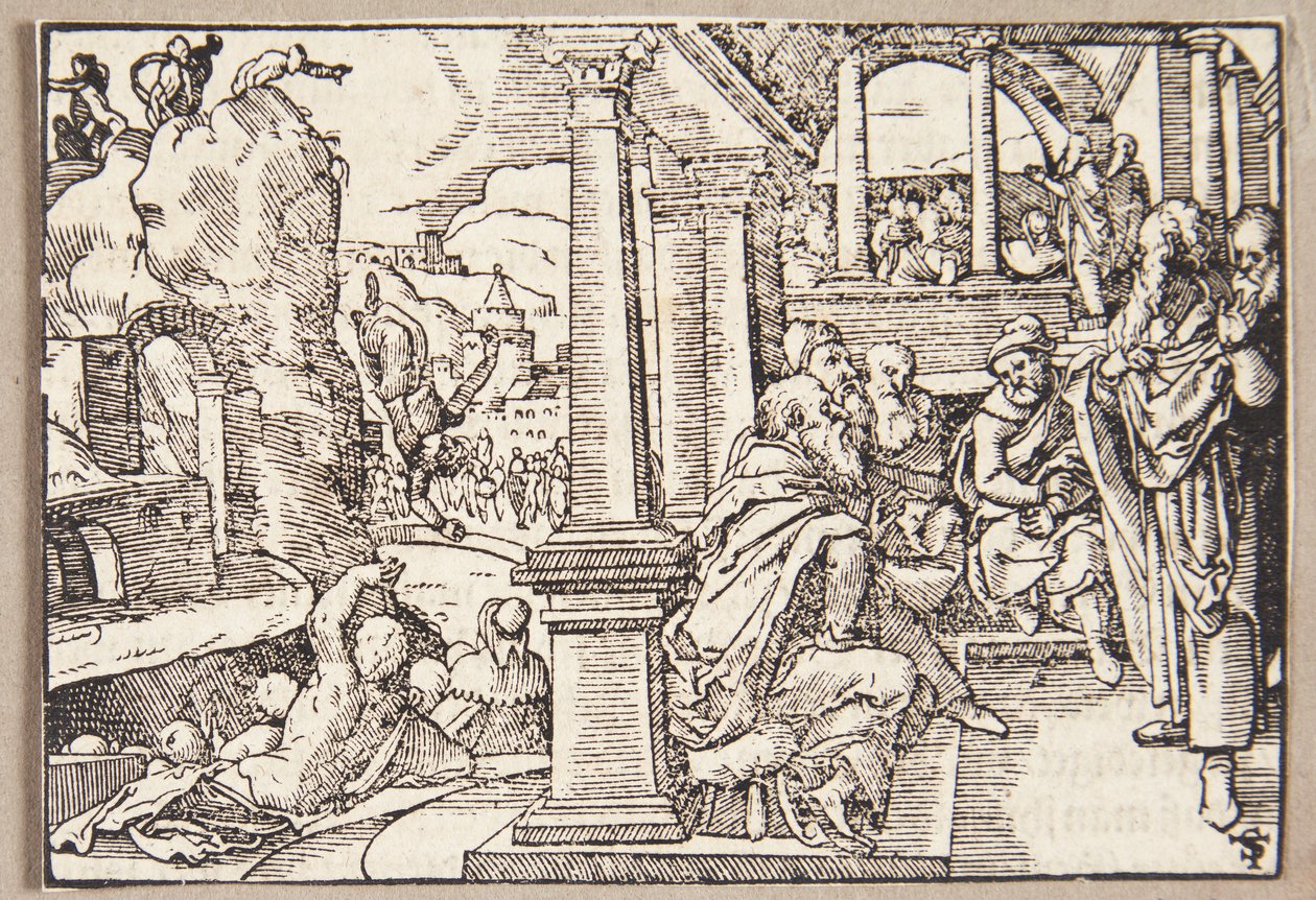 Spurius Cassius gettato da una rupe da Tobias Stimmer