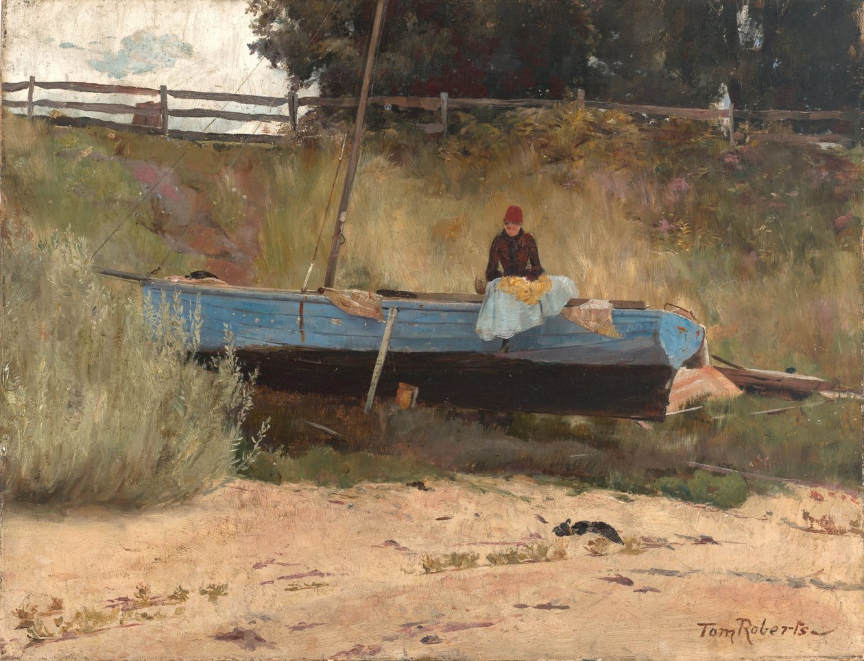 Barca sulla spiaggia, Queenscliff da Tom Roberts