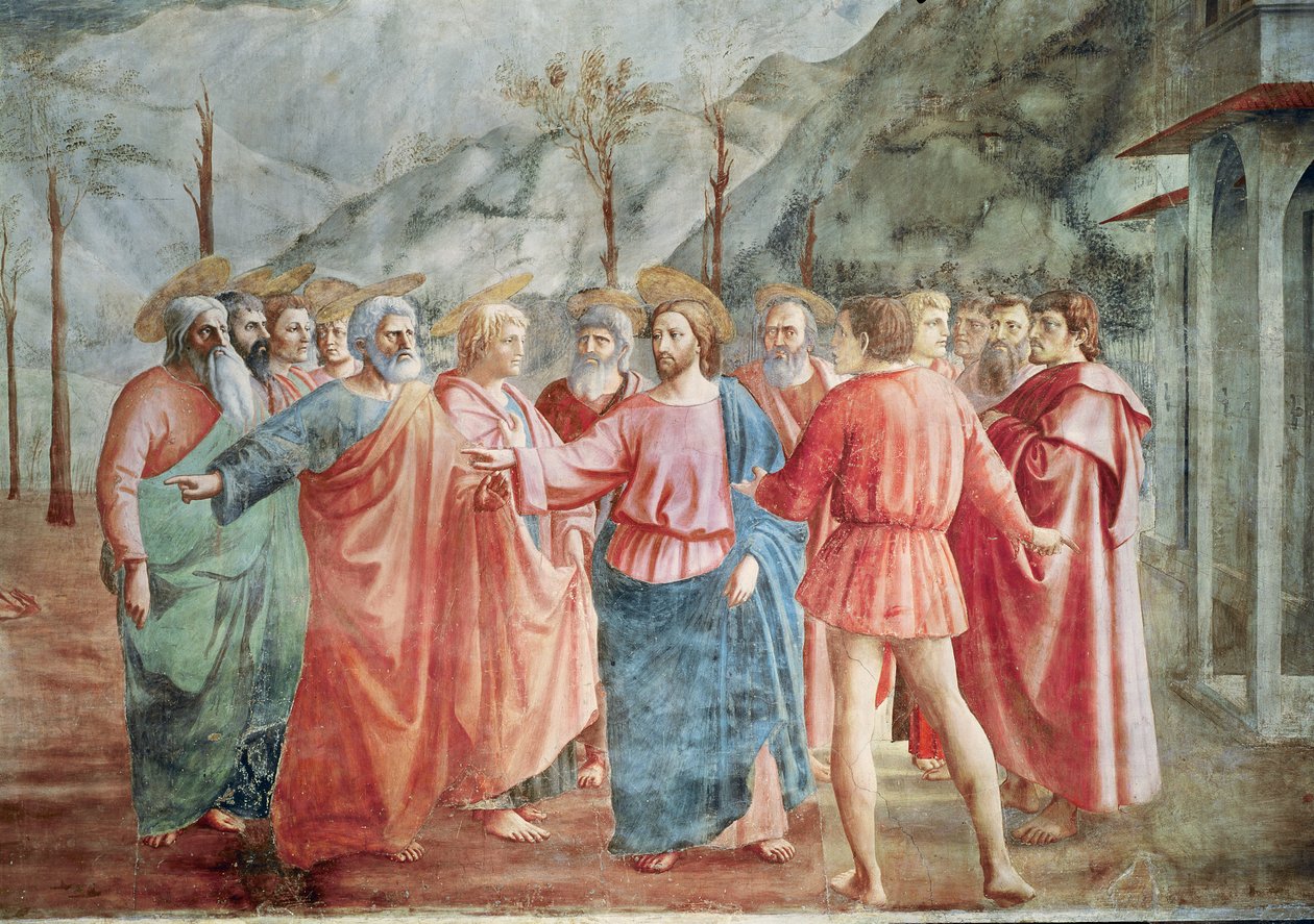 Dettaglio di Cristo e dei suoi discepoli, da Il tributo, c.1427 (dettaglio) da Tommaso Masaccio