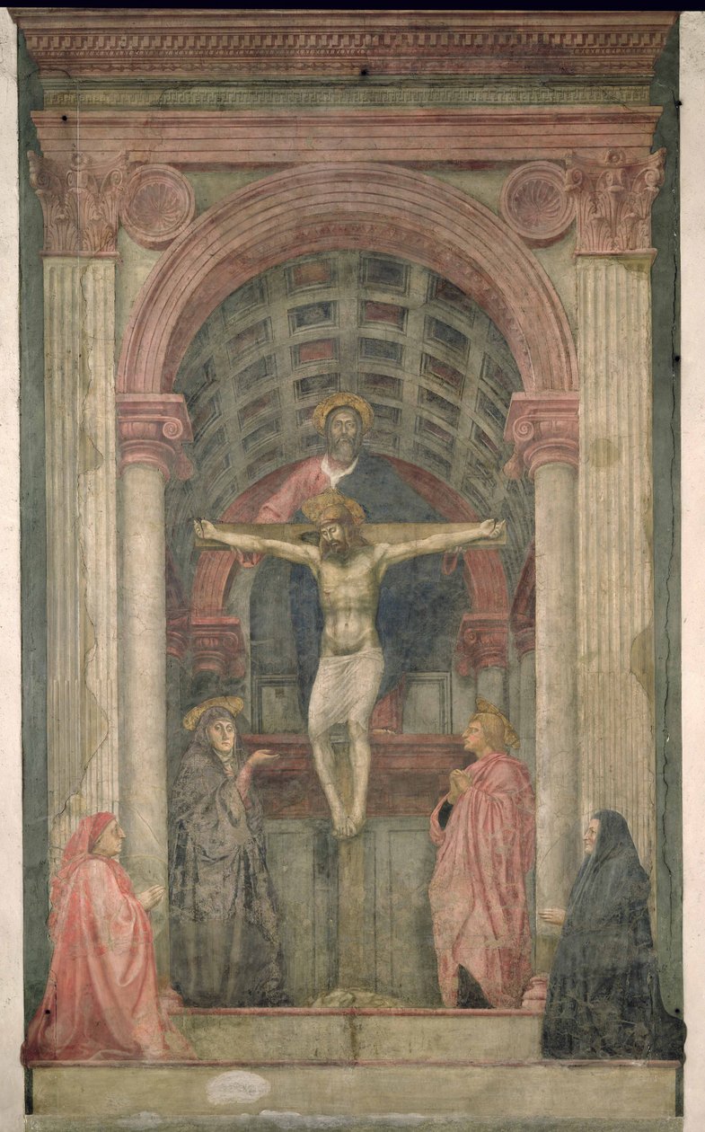 La Trinità, 1427-28 (dettaglio) da Tommaso Masaccio