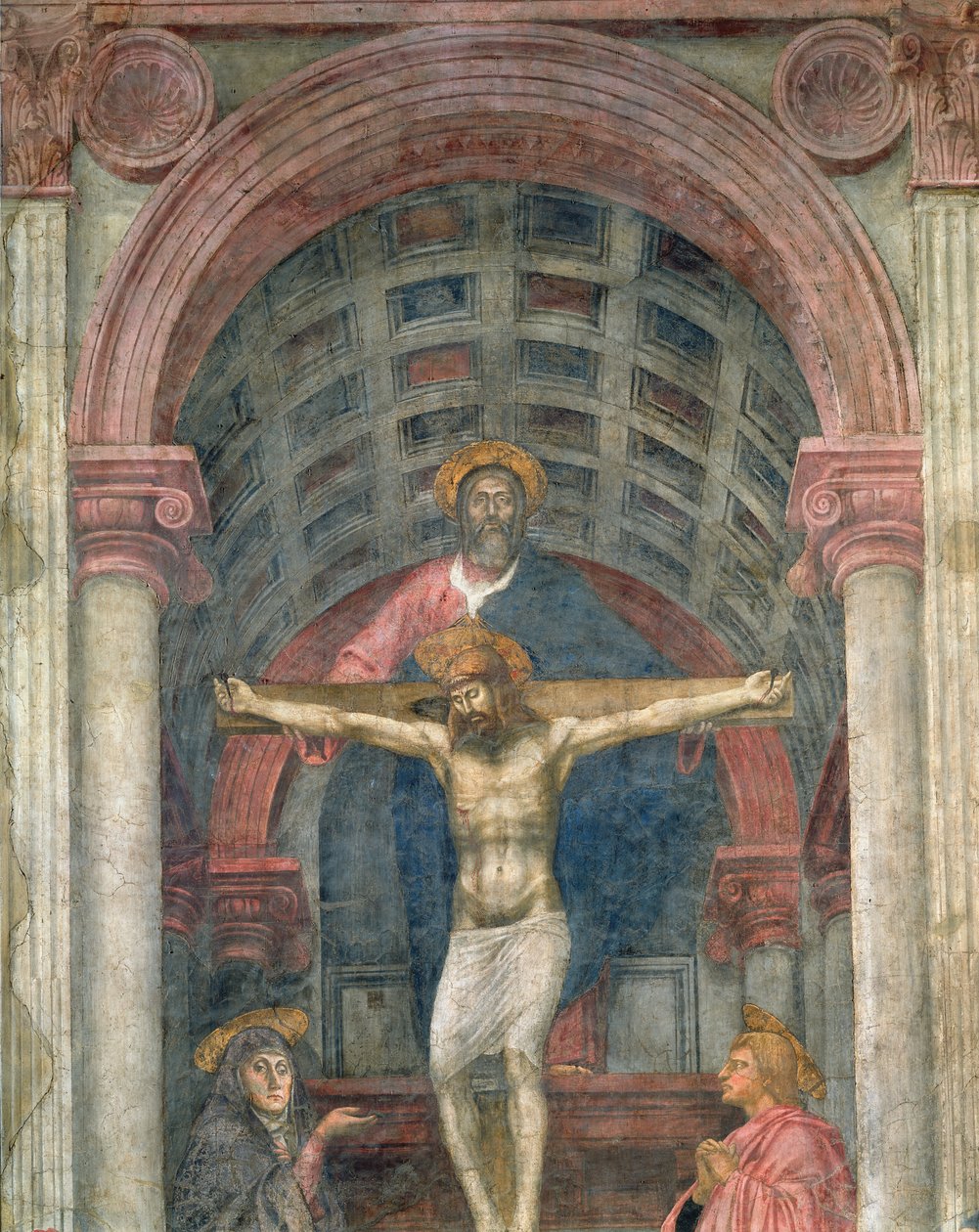 La Trinità, 1427-28 (dettaglio) da Tommaso Masaccio