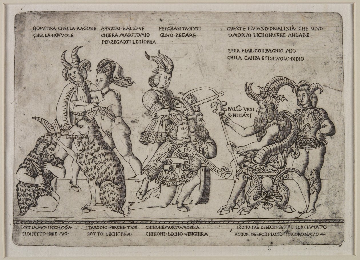 Il Re delle Capre: Una Satira sui Cornuti, c.1460-64 da Tommaso di Antonio Finiguerra