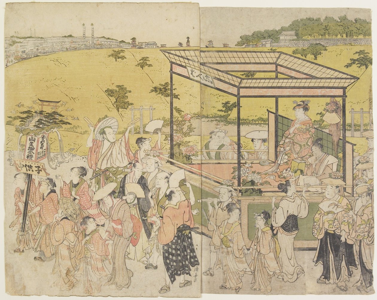 (Processione del Festival di Sanno), 1788 da Torii Kiyonaga