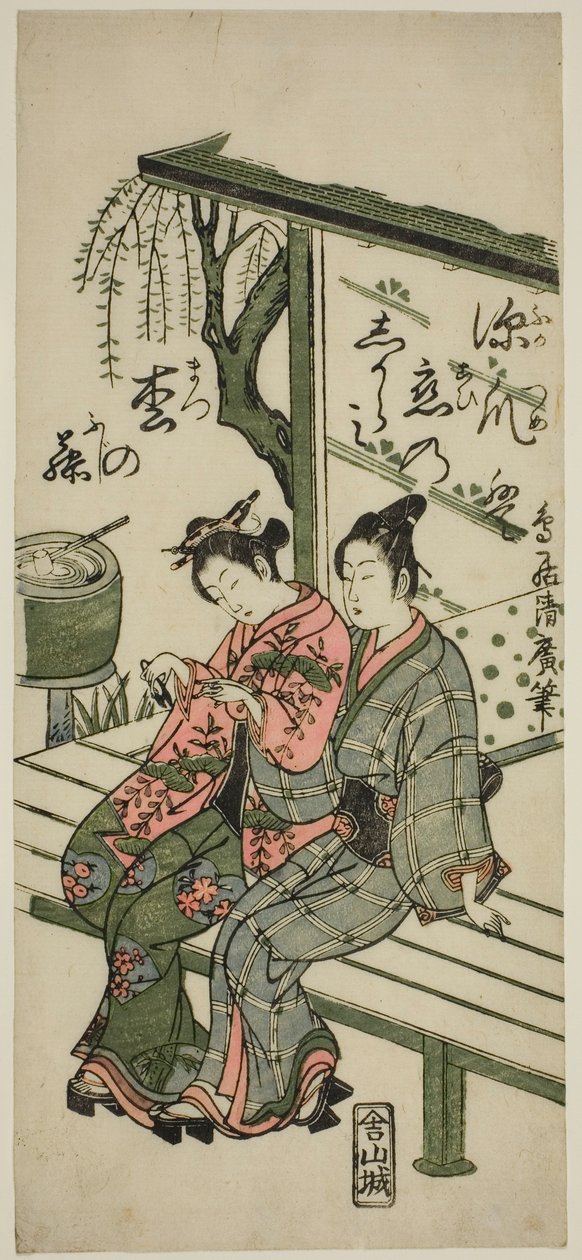 Amanti su una veranda da Torii Kiyohiro