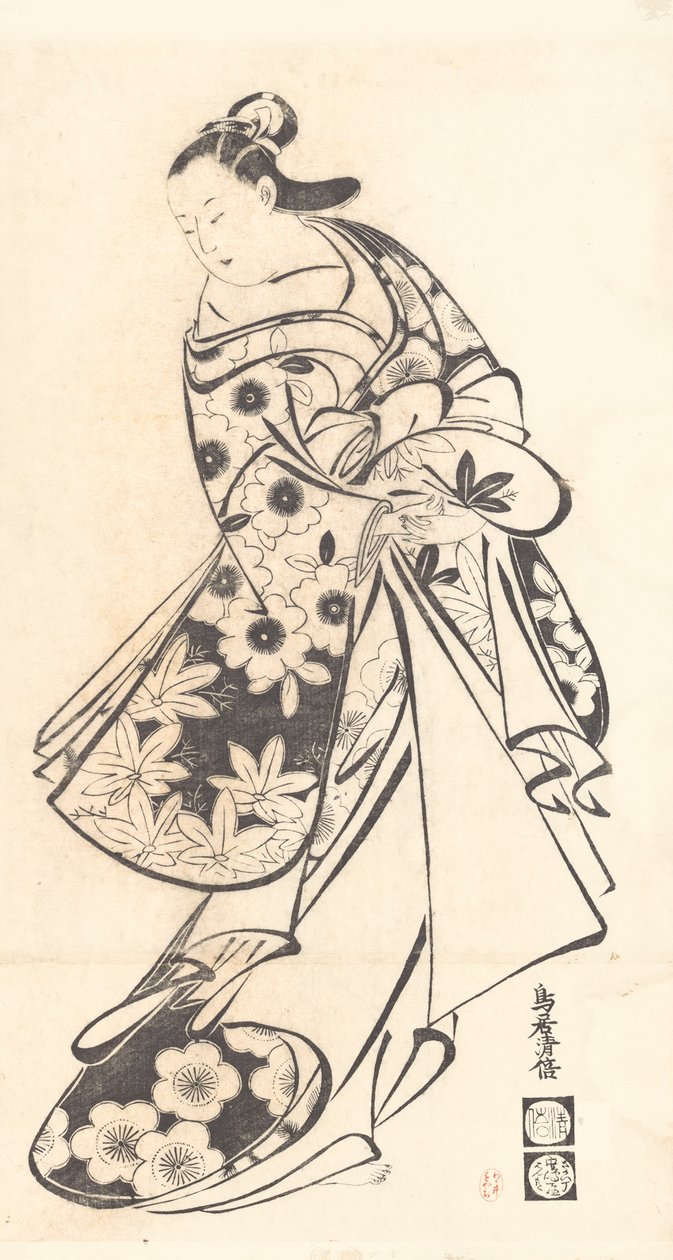 Cortigiana, ca. 1712 da Torii Kiyomasu I