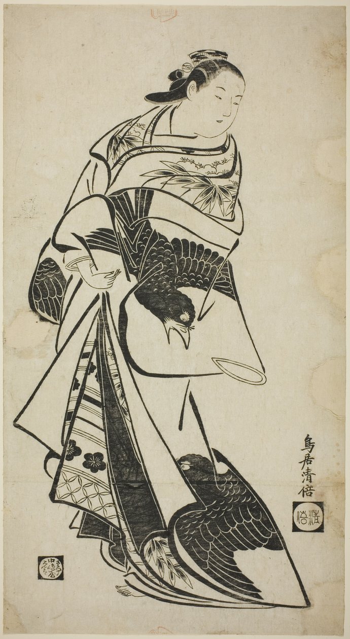 Figura di donna in piedi da Torii Kiyomasu I