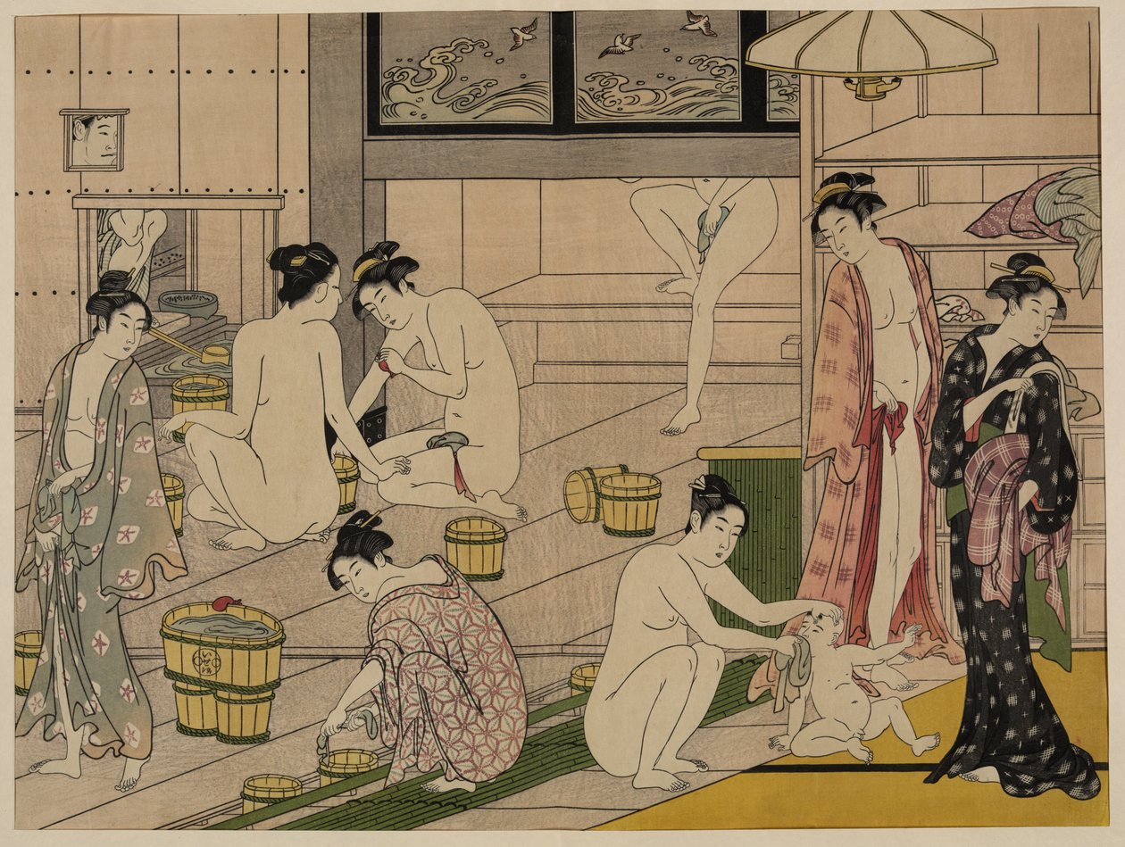 Bagno pubblico, c.1785 da Torii Kiyonaga