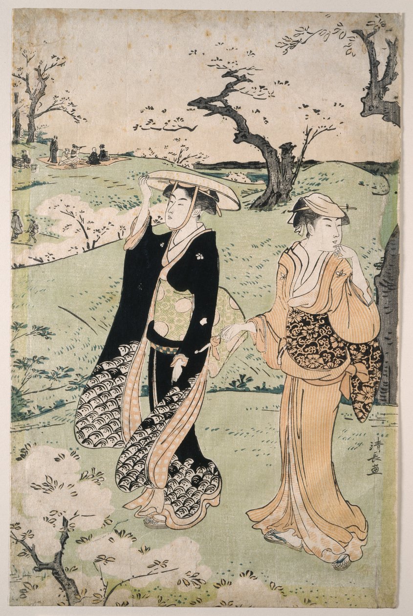 Hanami al Monte Asuka da Torii Kiyonaga