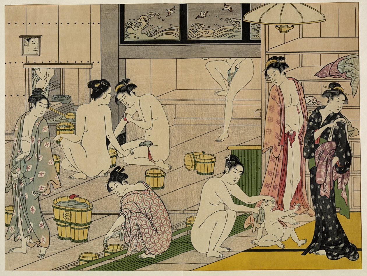 Donne del bagno Kiyonaga da Torii Kiyonaga