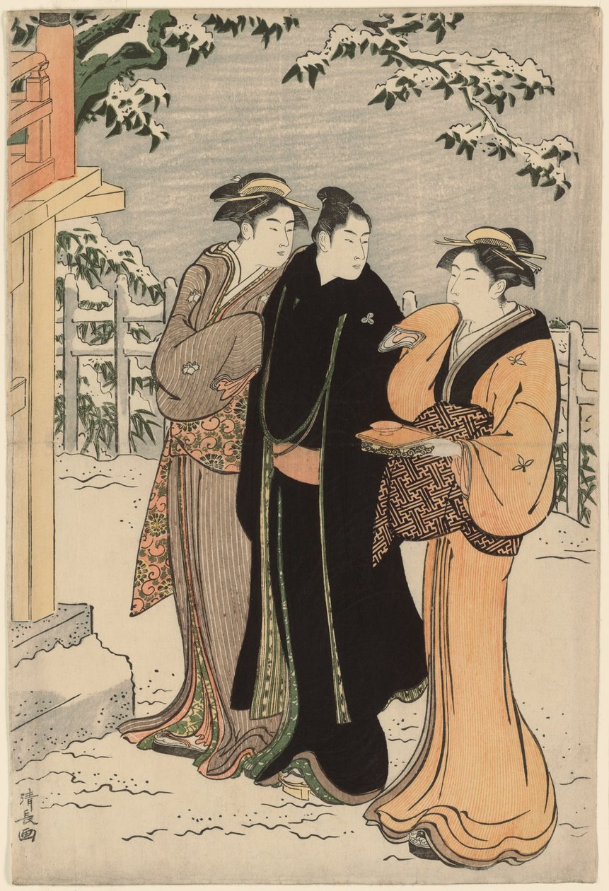 Collina di Matsuchi dopo una Nevica da Torii Kiyonaga