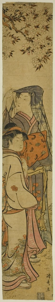 Due donne che guardano i fiori di ciliegio da Torii Kiyonaga